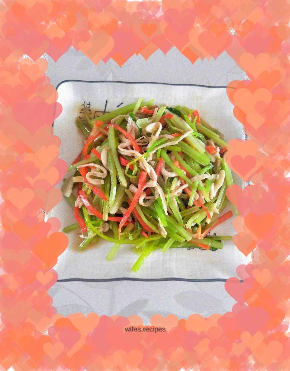 Stir-fried White Jade Mushrooms and Parsley