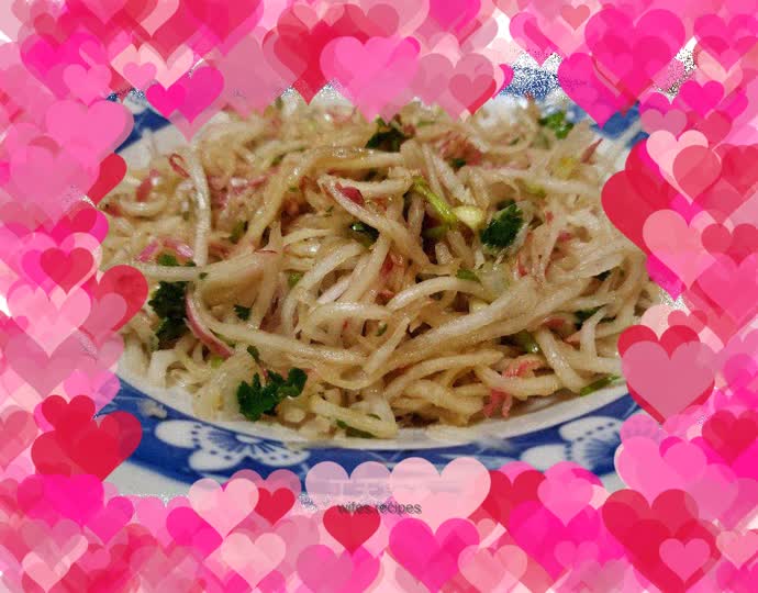 Cold shredded radish