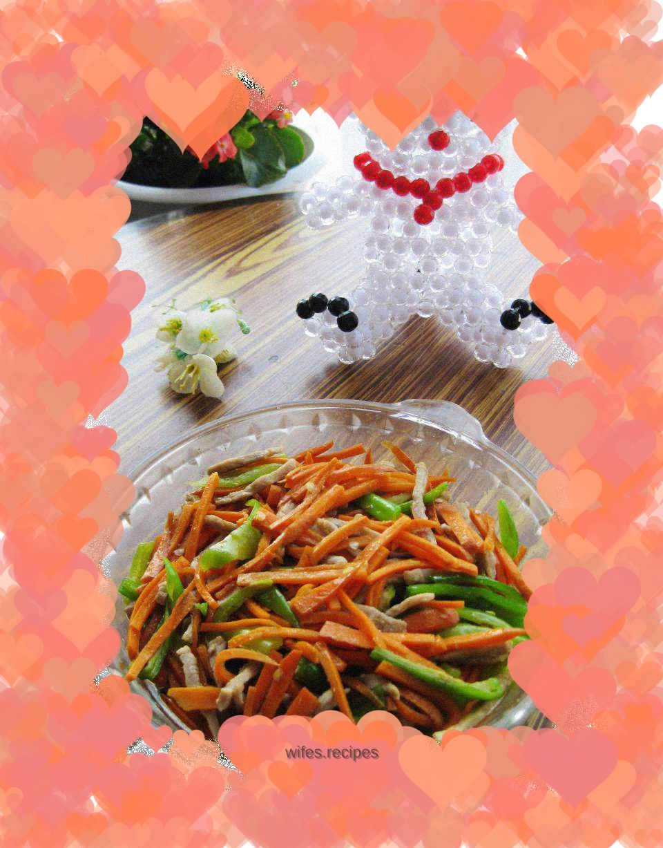 Fried three shredded shreds
