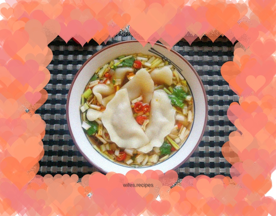 Spicy cabbage and pork dumplings