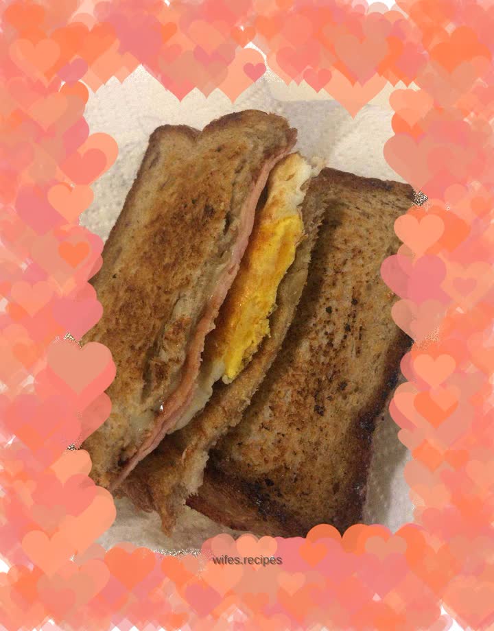 Cheese and ham sandwich