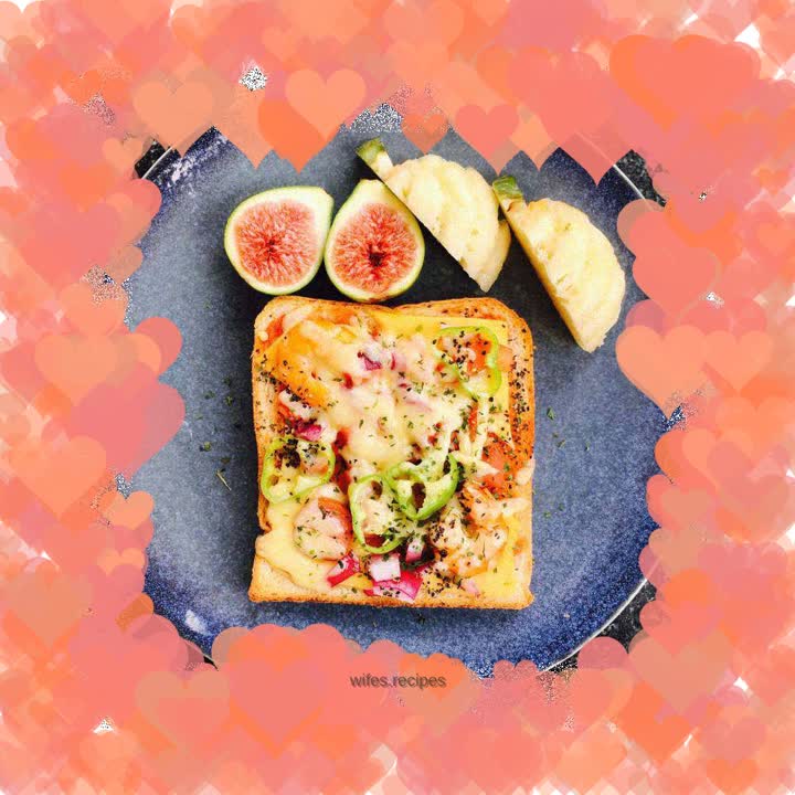 Energy breakfast, cheese toast pizza