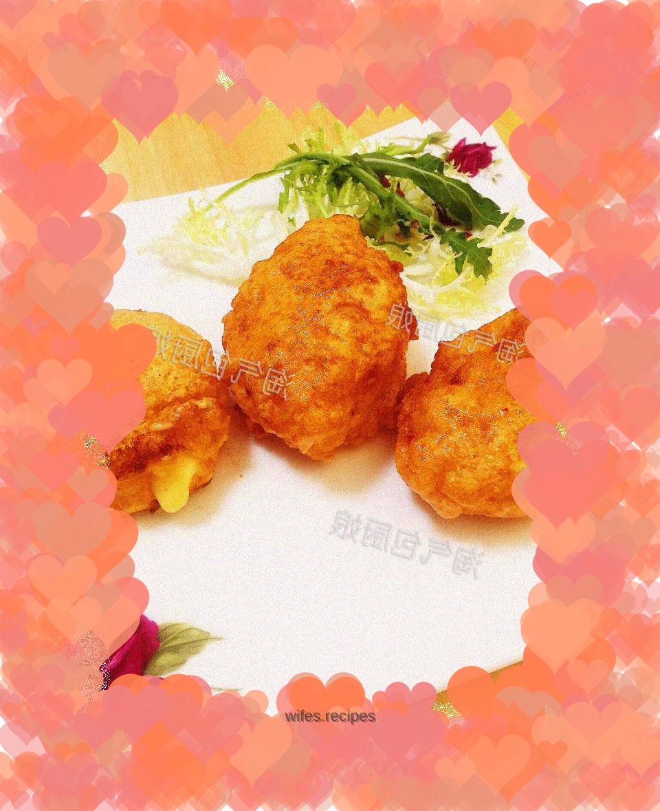 Cheese Popped Shrimp Cake