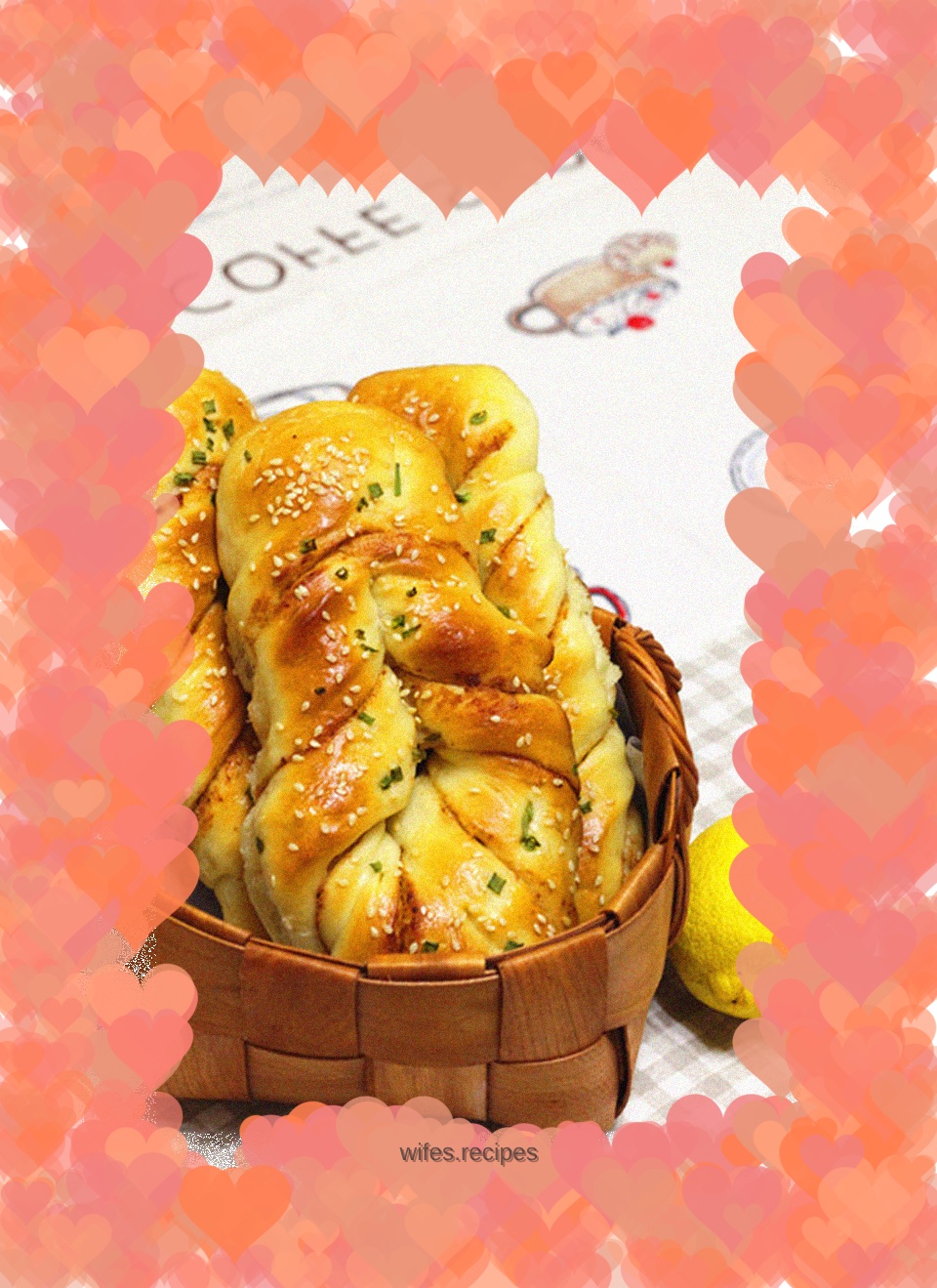 Q spring onion and meat floss strips