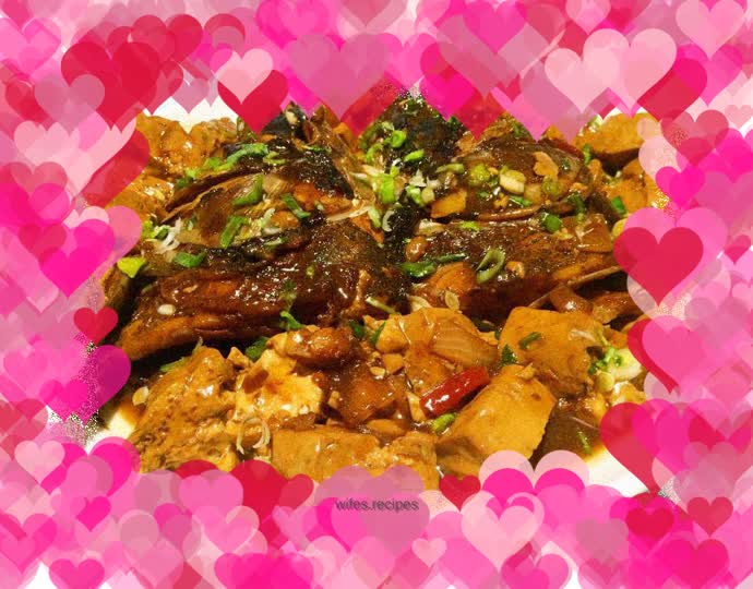 Braised fish head tofu