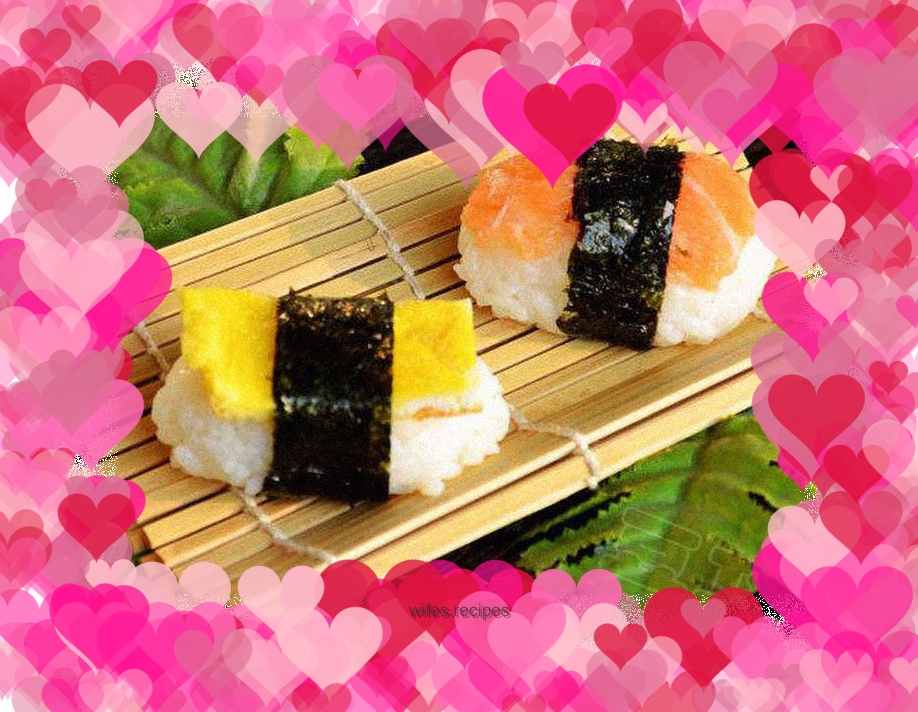 Japanese simple nigiri sushi rice balls