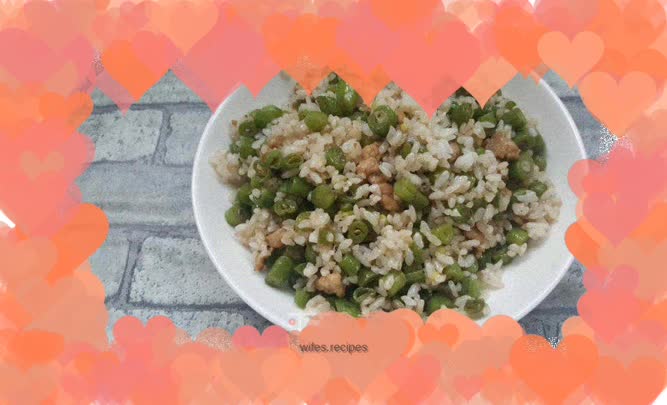 Fried rice with green beans