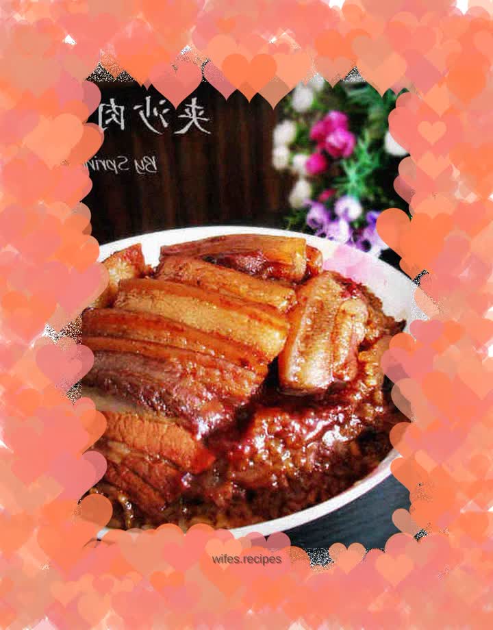 Pork with sand (sweet roasted in white)
