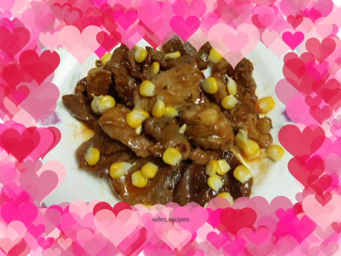 Pan-fried lean meat slices