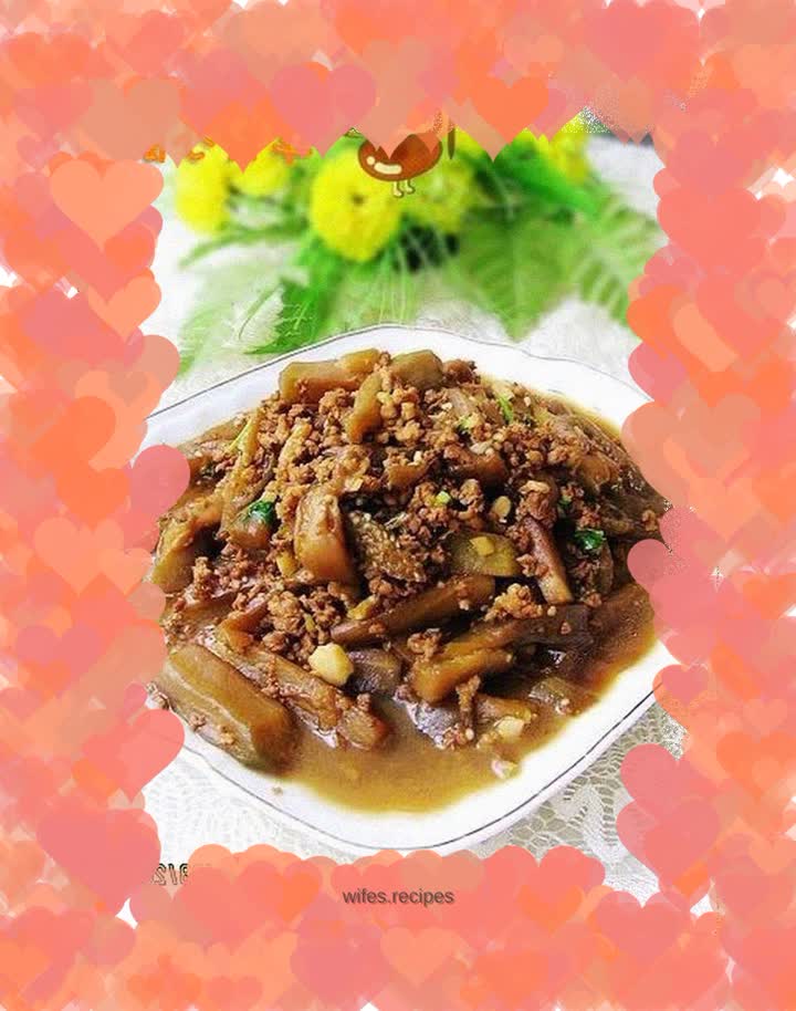 Minced Pork and Eggplant Strips