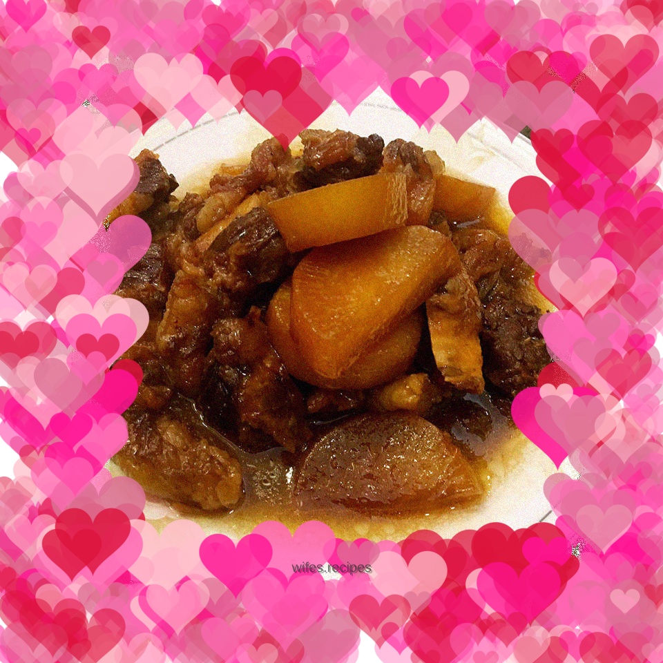 Secret beef brisket and radish