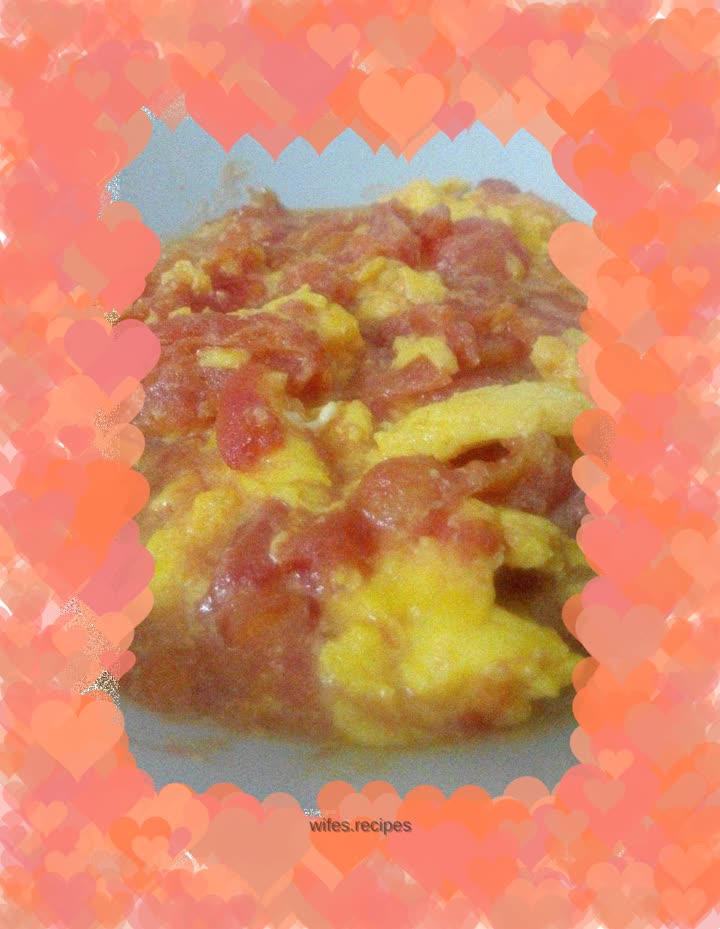 Tomato scrambled eggs Tomato smooth eggs