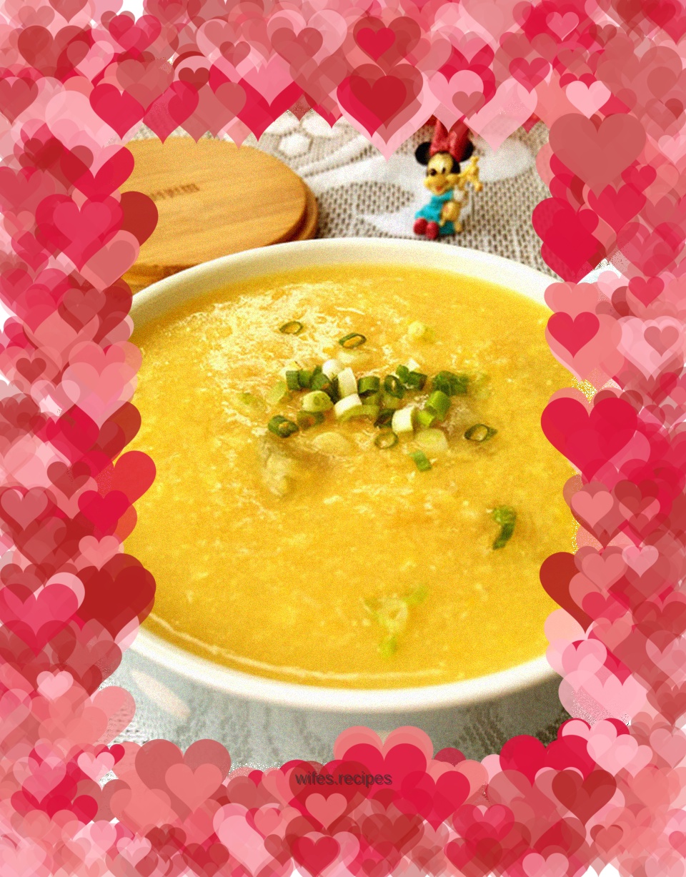 Scallops, winter melon and corn soup