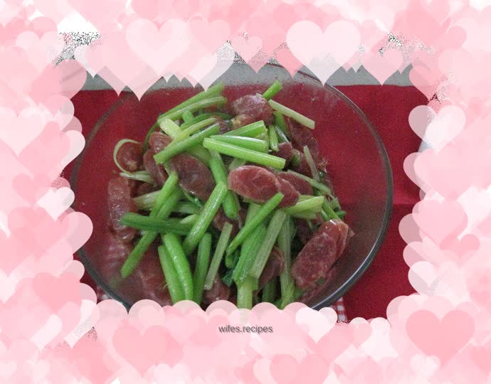 Fried Sausage and Celery