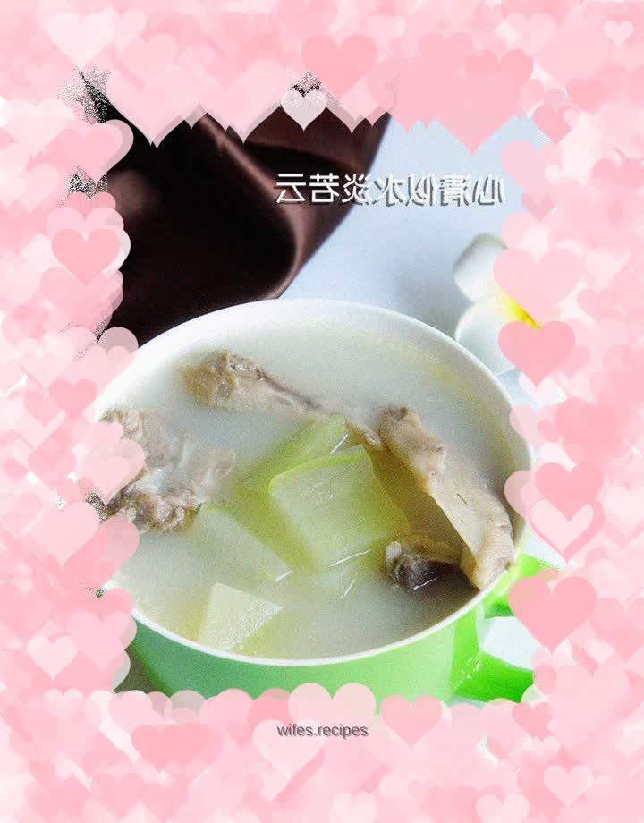 Milky White Winter Melon Pork Ribs Soup
