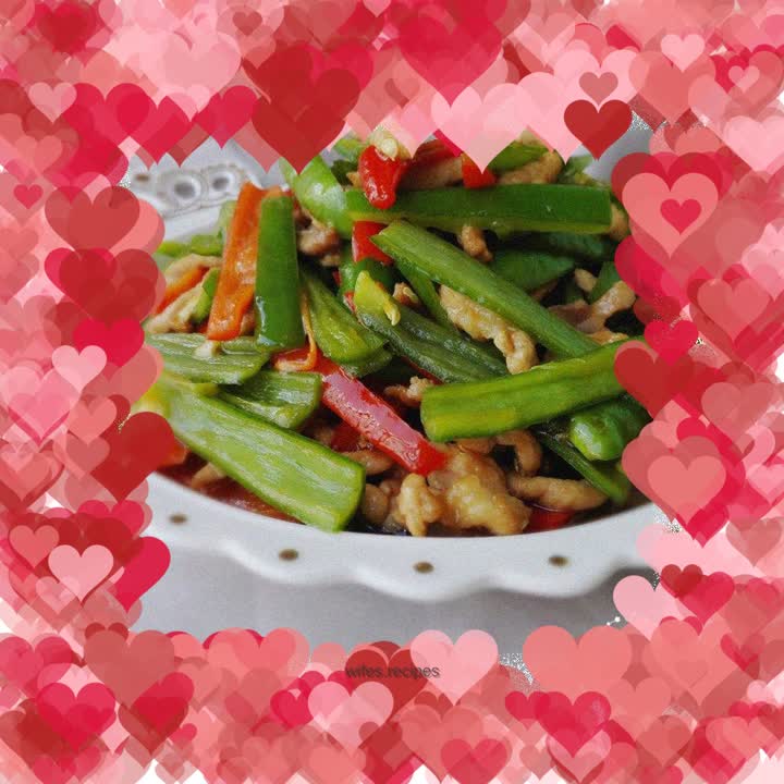 Shredded pork with green pepper