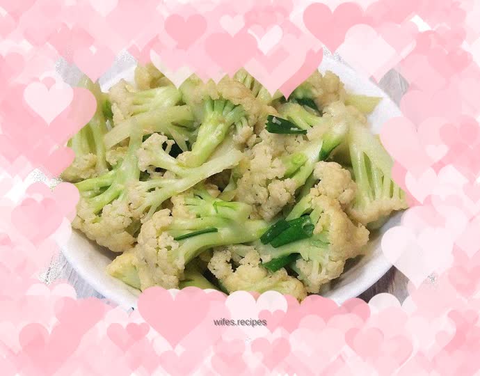 Stir-fried cauliflower with oyster sauce