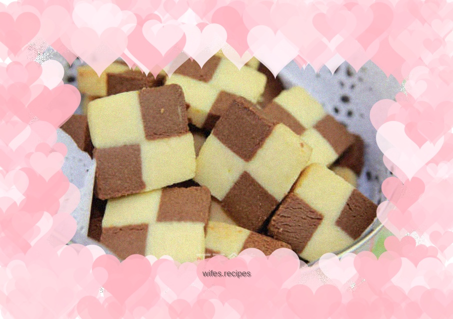 Two-color small checkerboard biscuits - you who are obsessed with grids will fall in love with double deliciousness