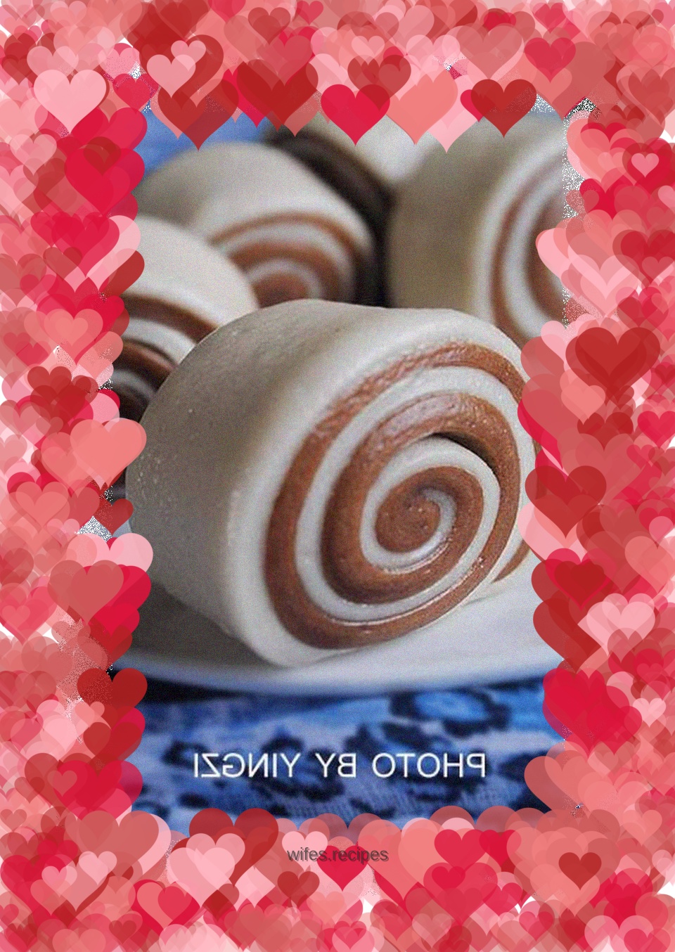 Cocoa two-color steamed buns
