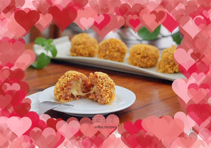 Cheese grilled rice balls