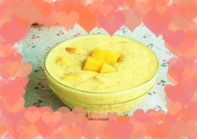 Coconut milk mango sago