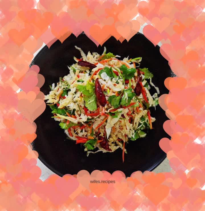 Carrots mixed with cabbage hearts