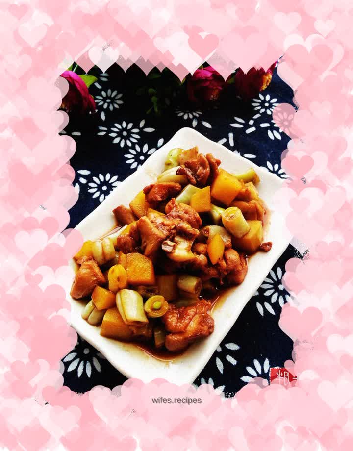 Fried Chicken with Kidney Beans and Potatoes