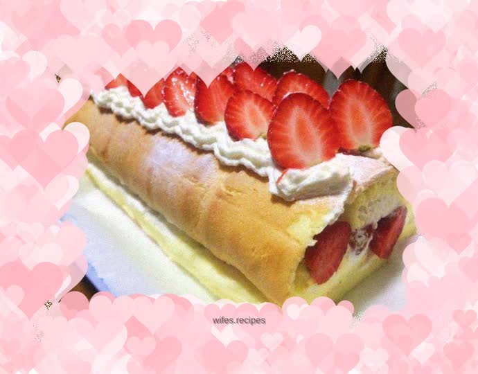Strawberry Cream Cake Roll