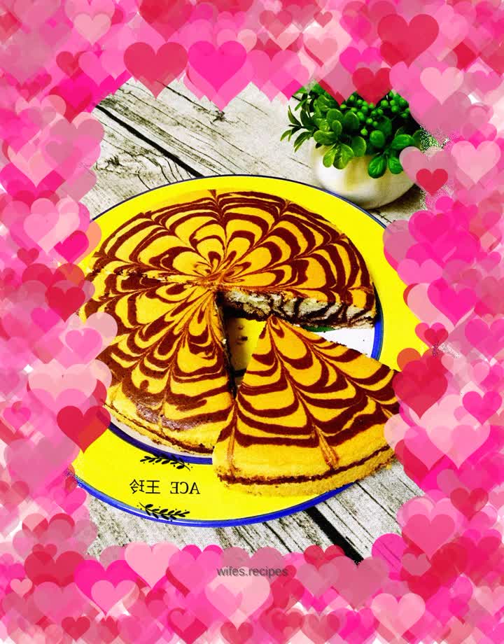 Eight-inch Latte Art Chiffon Cake