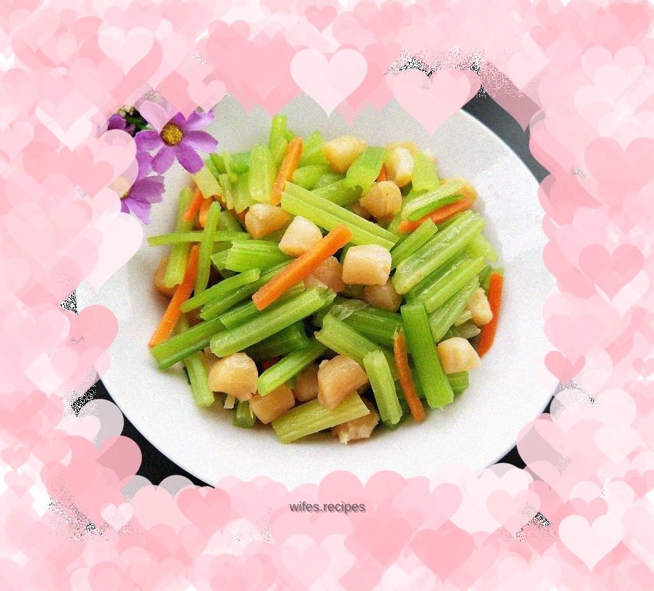 Scallops and celery