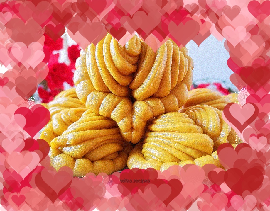 Pumpkin heart-shaped rolls (one fermentation)