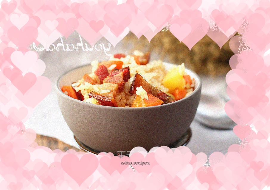 Bacon braised rice