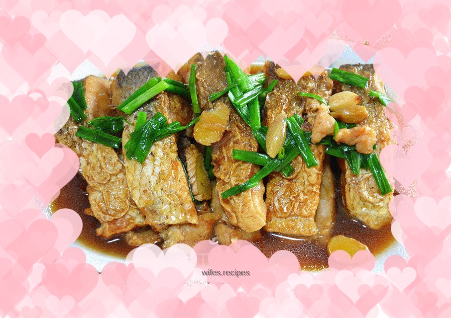 Braised herring cubes