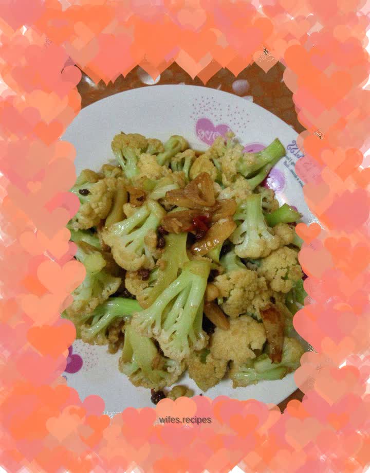 Stir-fried cauliflower