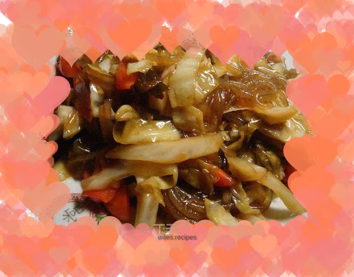 Homemade kimchi fried vermicelli