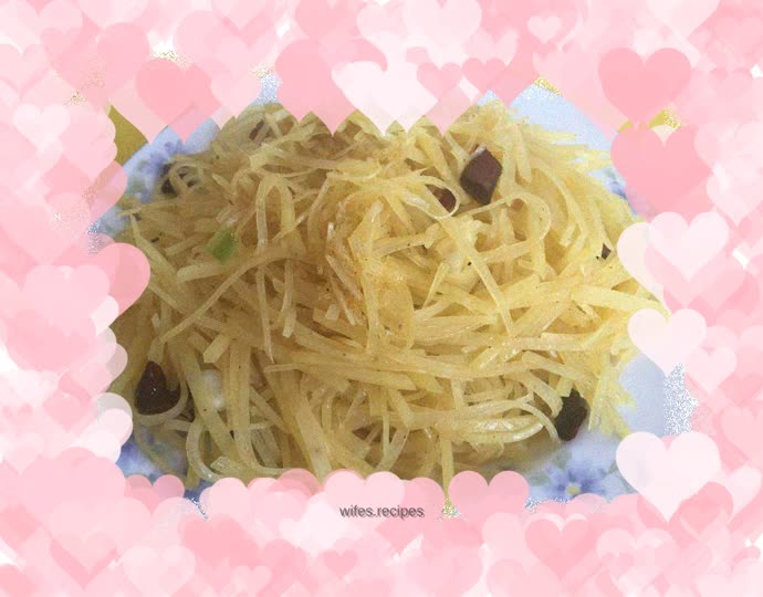 Shredded pepper and potatoes