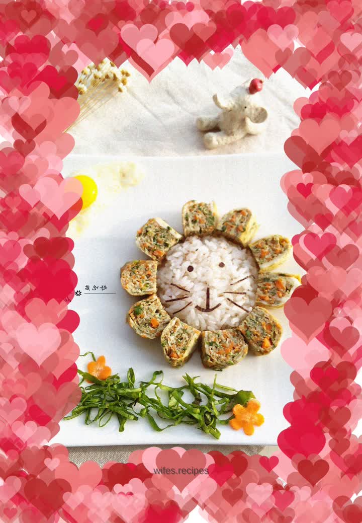 Little lion plate painting