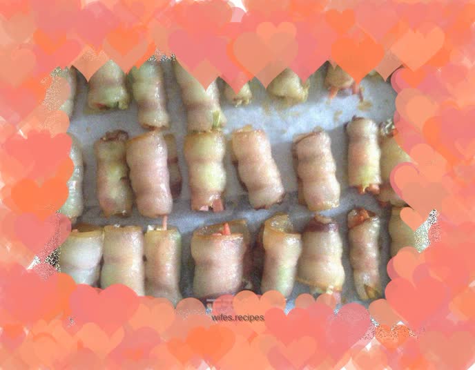 Korean assorted bacon rolls