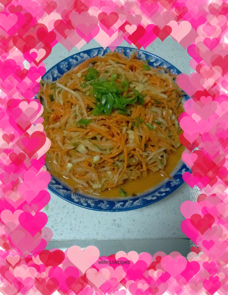 Cold radish with double shreds