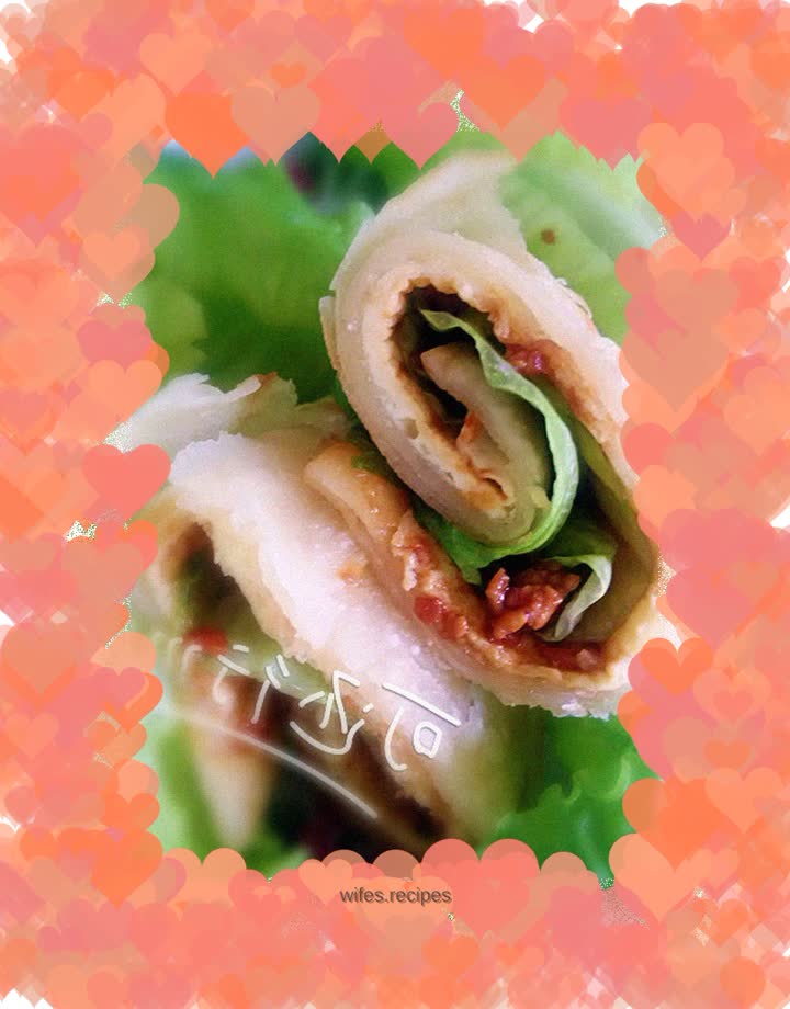 Egg roll with pancake