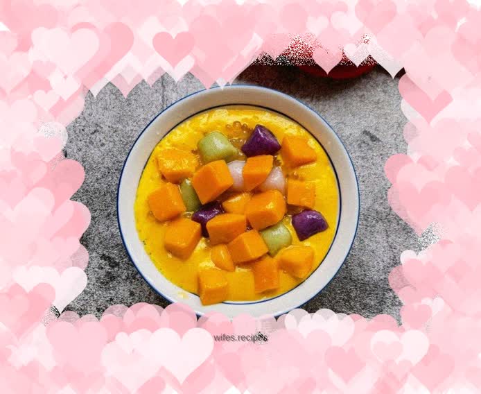 Mango taro balls and sago