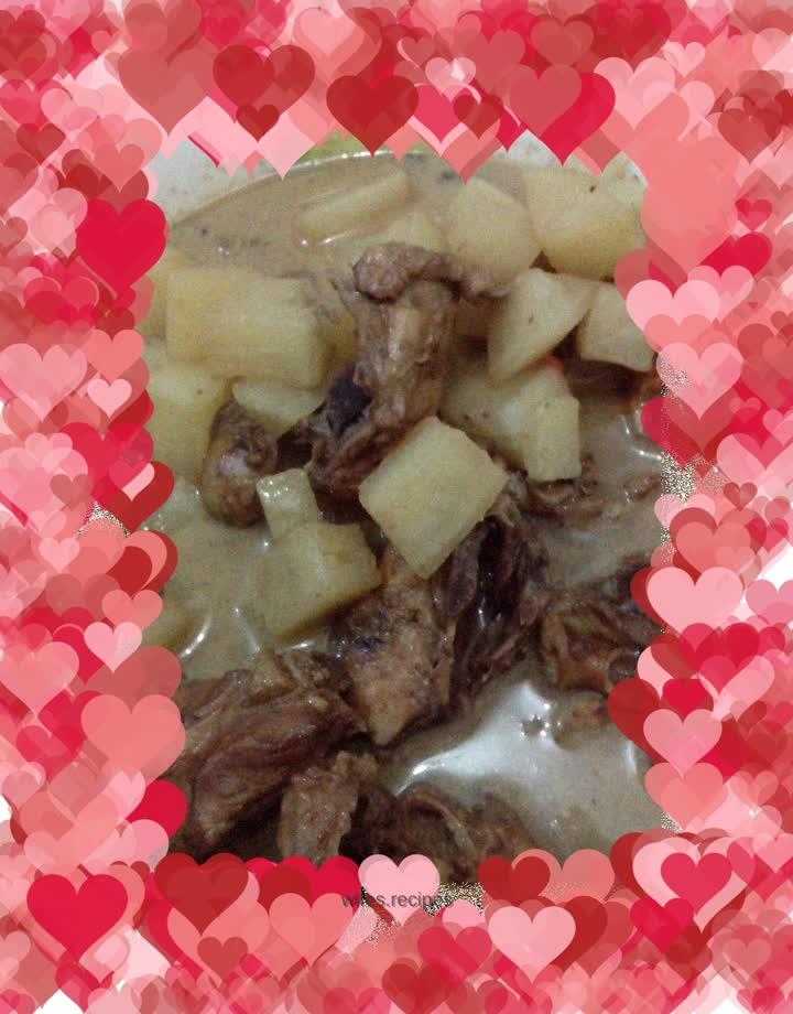 Radish stewed chicken rack