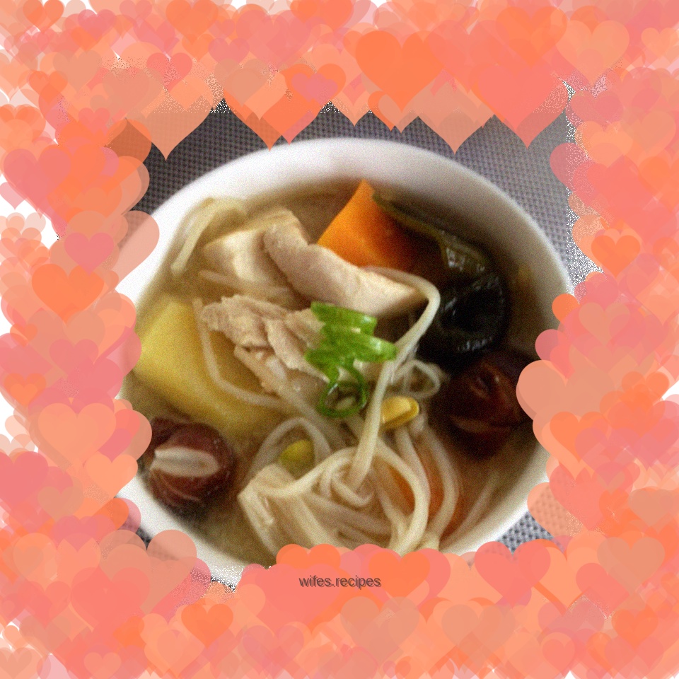 Chicken and vegetable miso soup