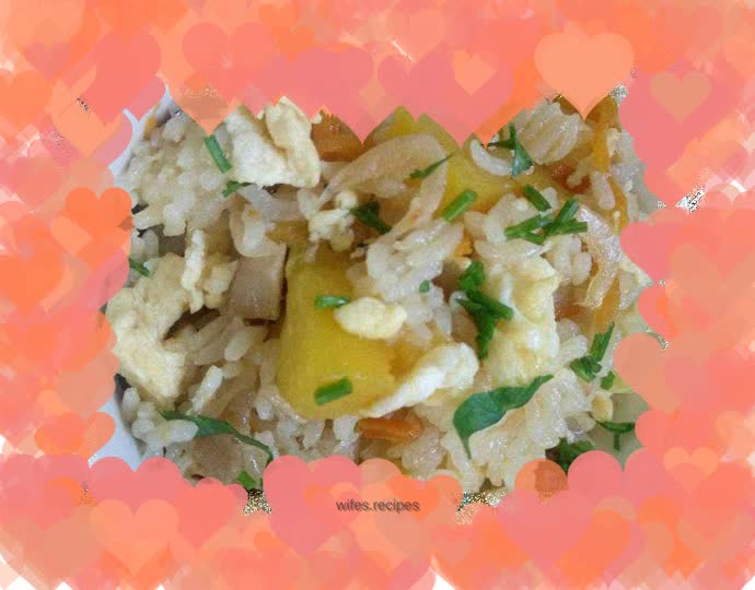 Pumpkin and shrimp rice