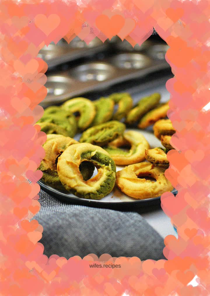 Two-color butter cookies