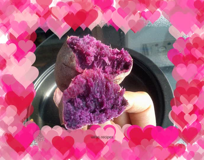 Sweet roasted sweet potatoes, purple sweet potatoes