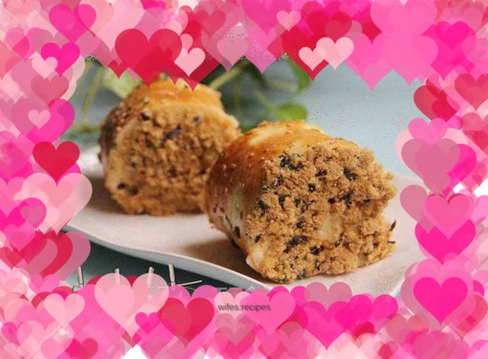 Seaweed and meat floss rolls