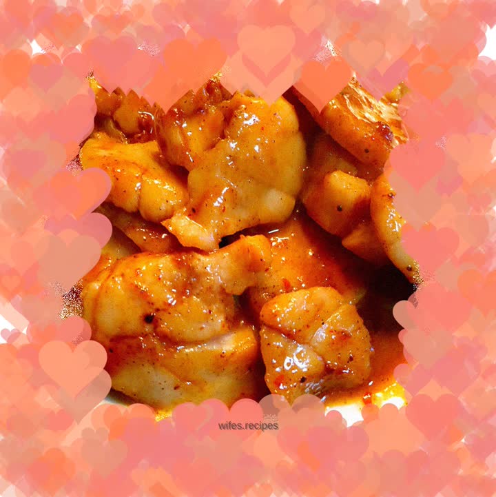 Spicy stir-fried scallops