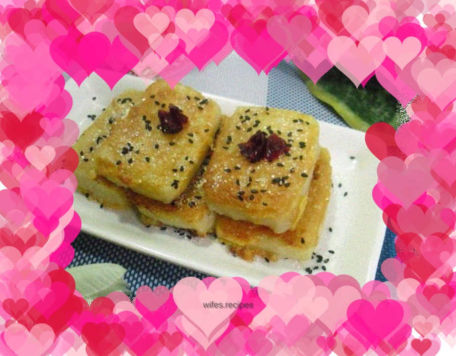 Fried egg glutinous rice cake