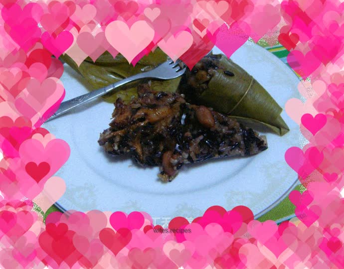 Black rice dumplings